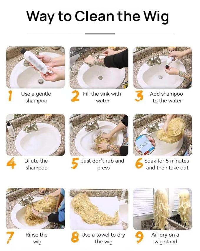 32 Inch 613 Blonde Lace Front Wig Synthetic Hair Pre-Styled Body Wave 13x4 HD Transparent Lace Glueless Wig with Wig Cap for Women