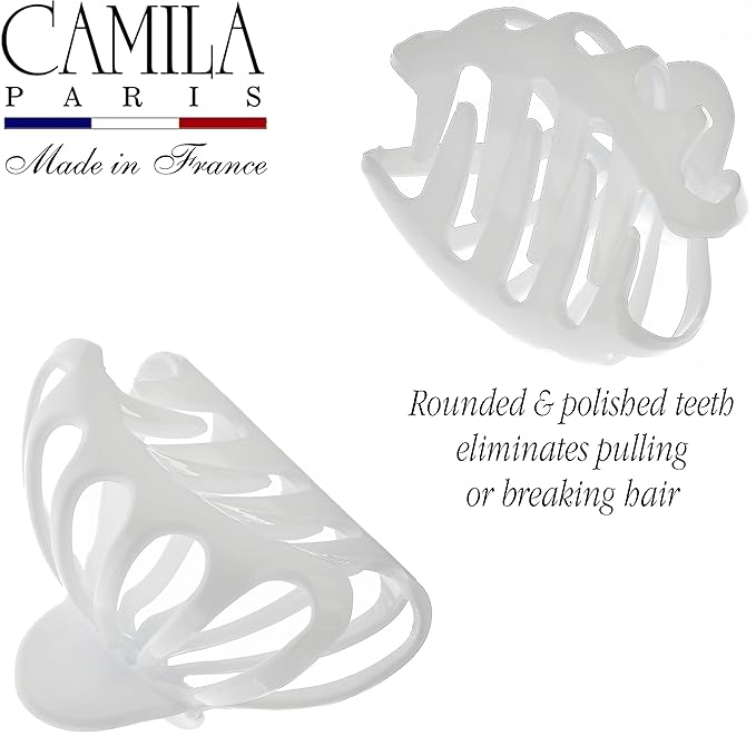 Camila Paris CP3632 French Octopus Hair Clip, Large Hair Clips for Thick Hair, Big Hair Claw Clip for Long Hair, Durable Girls Hair Clips for Women for Wavy Hair, Strong No-Slip Grip. Made in France