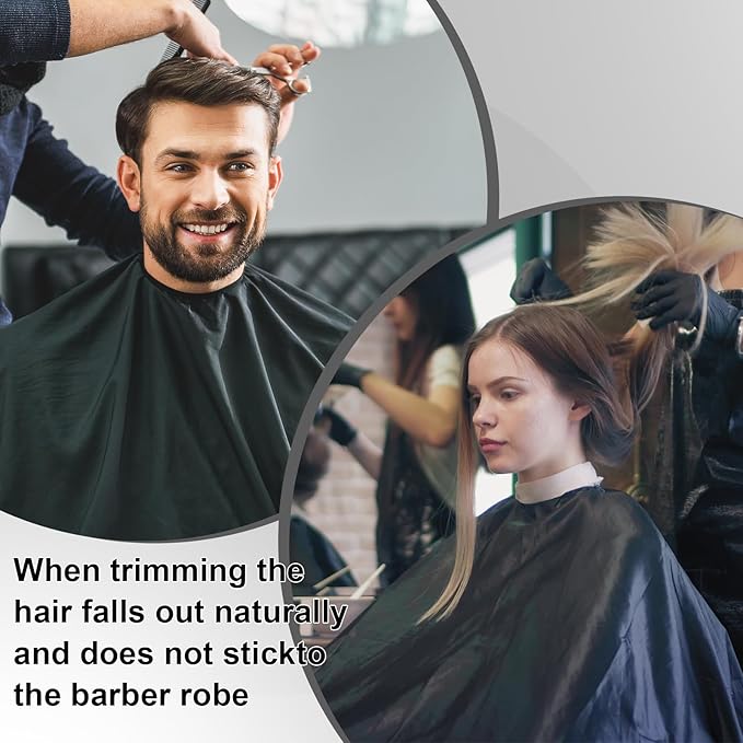 Hair Cutting Cape with Adjustable Neckline, Professional Barber Cape for Men/Women, Waterproof Hairdressing Salon Cape