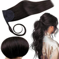 RUNATURE Human Hair Ponytail Extension, Off Black Ponytail Hair Extensions Real Human Hair, Soft Straight Hair for Women, Natural Ponytail Hairpiece, Add Length 12 Inch 70g #1B Off Black