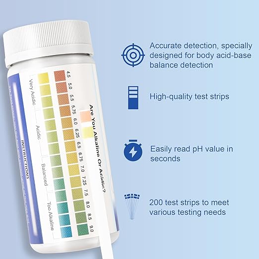 pH Test Strips 4.5-9,200 Litmus Paper pH Strips for Urine & Saliva - pH Balance Test Strips for Accurate Body pH Testing, Health Monitoring, and Wellness Management, Fast & Reliable pH Measurement