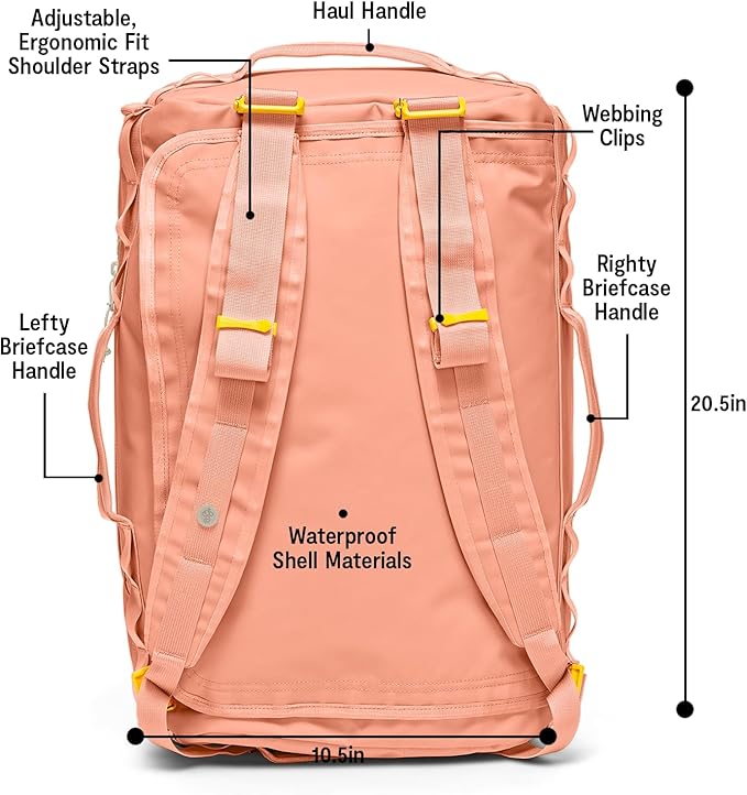 Baboon to the Moon Go-Bag Medium 40L – Detachable Straps, Small Duffle Bag for Travel, Gym Bag for Women, Mens Travel Bag, Duffel Bags for Traveling, Travel Duffel Bags for Women (Sunset Coral)