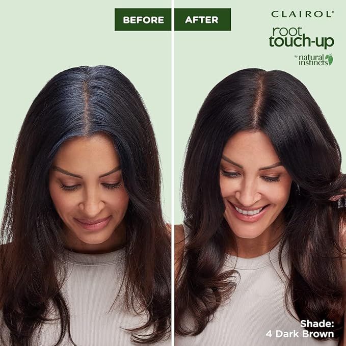 Clairol Root Touch-Up by Natural Instincts Permanent Hair Dye, 4R Dark Auburn Hair Color, Pack of 1