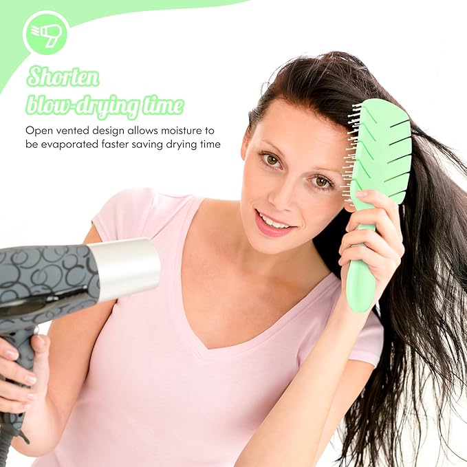 Valentine's Day Gifts for Her Hair Brush for Women Girlfriend Wife Detangling Brush for Curly Thick Wet Dry Hair Easily No Pulling