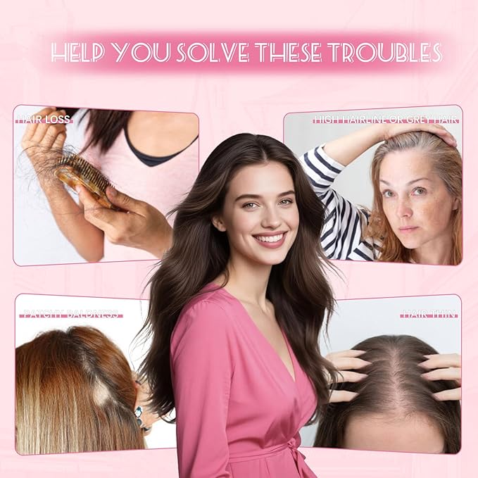 Hair Topper 16inch Hair Toppers for Women Real Human Hair 360° 3D 75g Natural Hairpiece Wiglet Extensions for Thin 6x7inch Large Base (#1Toppers-16inch)