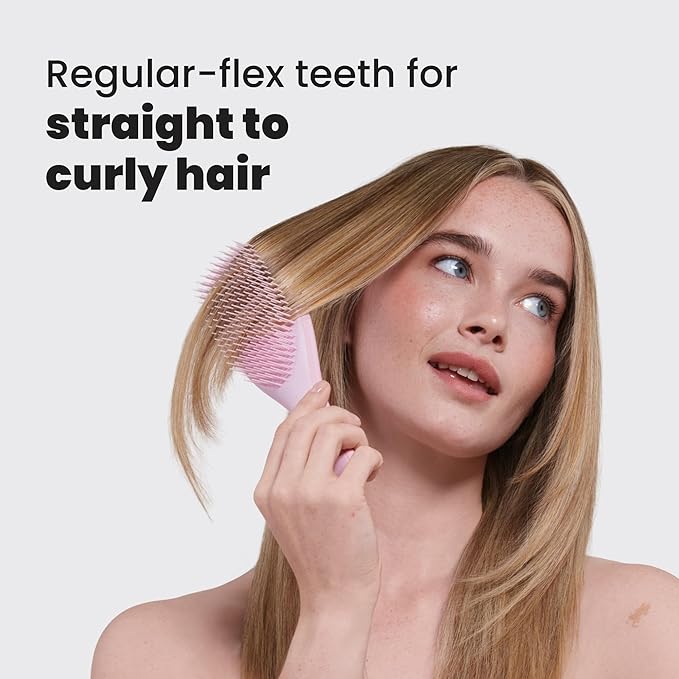 Tangle Teezer Ultimate Detangler Brush for Wet & Dry Hair, Eliminates Knots & Reduces Breakage for All Hair Types, Millennial Pink