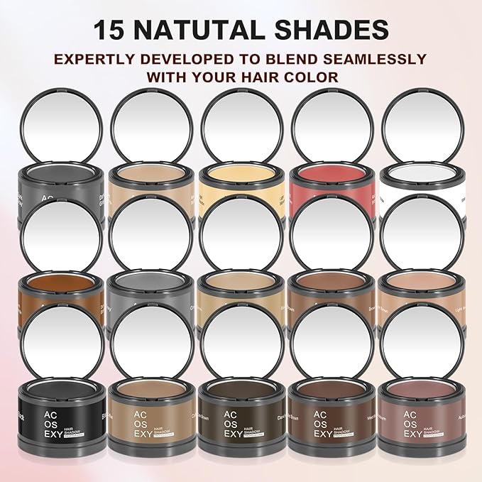 Root Touch Up Hair Powder, Instantly Root Cover Up Hairline Shadow Powder,Hairline Powde for Women Eyebrows, Gray Hair Coverage Touch Up For Men Beard Line,Bald Spots (Light Brown)