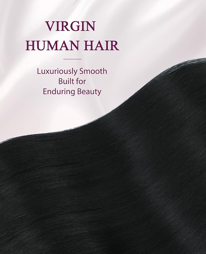 Pinkpearl Invisible Tape in Hair Extensions Human Hair, 20pcs 22inch 60g #1 Jet Black Injection Tape in Extensions Real Remy Straight Seamless Silky Human Hair Injected