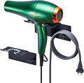 Hair Dryer Holder Wall Mount, Blow Dryer Holder for Wall, Adhesive Hairdryer Holders, Stainless Steel Blowdryer Holders Bathroom Hair Tool Organizer Hair Dryer Hanger Hook with Cord Storage (Black)