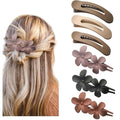 6 PCS Flat Hair Clips, Lay Flat Claw Clips for Women Girls, 2 Styles Non-slip Hair Claws for All Hair Types,Comfortable Flat Clips for Lying and Driving(Matte)