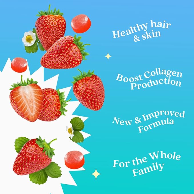 BeLive Biotin Gummies - Skin, Nails & Hair Vitamins with A, C, D, E, B12, Zinc, Folate & Inositol, Biotin Supplement for Anti-Aging, Energy & Collagen Boost, Multivitamin Gummies - Strawberry | 3-Pack