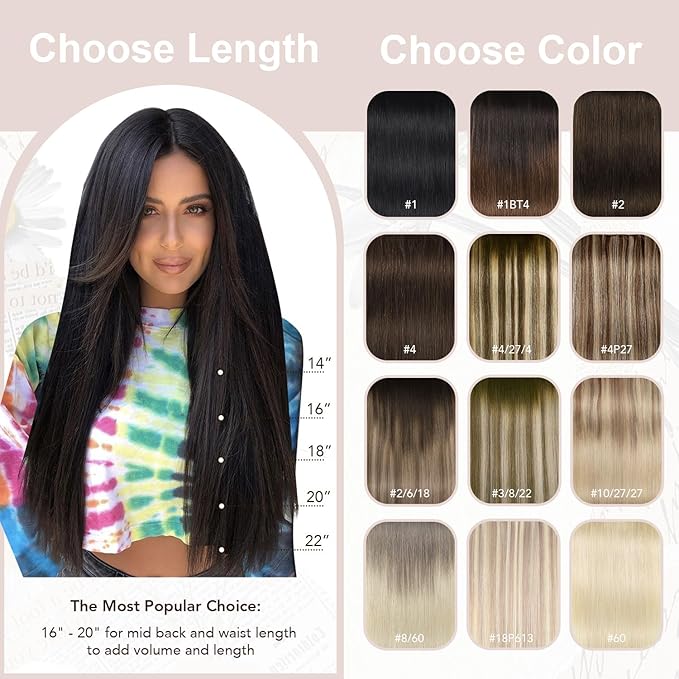 XDhair Clip in Hair Extensions Human Hair,120g 18 Inch Ash Brown Clip in Remy Hair Extensions Straight for Women 6 Pieces (#8,18Inch)