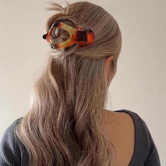 Velscrun Flat Hair Clips for Women Girls, 12 Pack Lay Flat Claw Clips, Large Side French Duck Billed Hair Jaw Claw Clip for All Hair Types, Work Daily Trendy Fashion Styling Gifts Hair Clip Tortoise