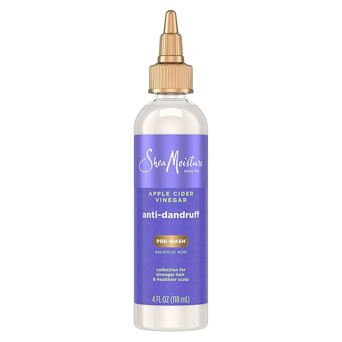SheaMoisture Anti-Dandruff Pre-Wash Apple Cider Vinegar & Salicylic Acid To Gently Exfoliate & Remove Flakes System for a Healthier Scalp 4 oz