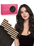 WENNALIFE Fuller Tape in Hair Extensions Human Hair, 20 inch 20pcs 80g Dark Brown Remy Hair Straight Tape in Extensions Thicker Skin Weft Tape Ins Extensiones De Cabello Humano