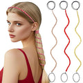 3 Packs Ponytail Holders Hair Ties for Women, Spiral Pony Tails Elastic Braided Hair Holders for Gym Swimming Sports (3pcs25"colorful26)