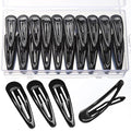 Teenitor 50Pcs Black Hair Barrettes For Women, 2 Inch Hair Barrettes Snap Hair Clips, Hair Clips For Women, Hair Accessories Black