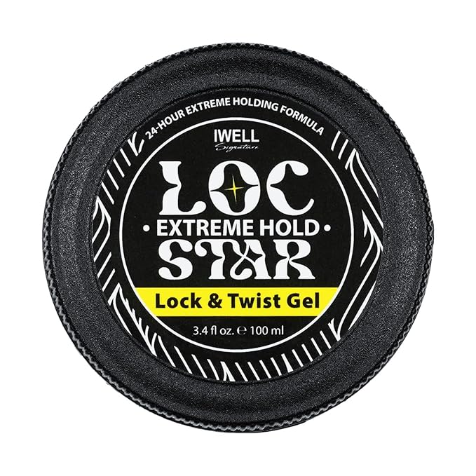 Loc Star Braid & Loc Gel, 3.4 fl oz | Extreme Hold for Braids, Locs, Twists, Cornrows & Edges | Smooths & Tames Frizz | No Heavy Residue | Long-Lasting | With Aloe Vera