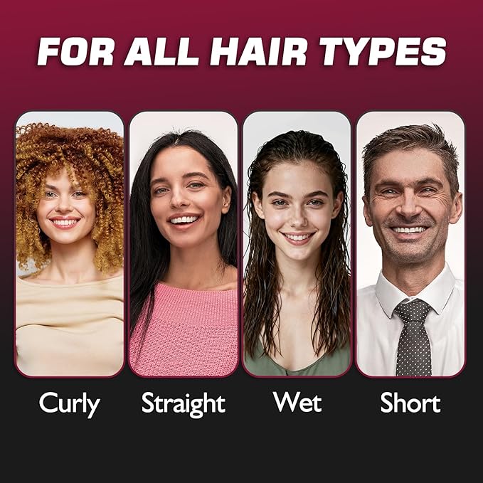 Candy Brush Curl Defining Vented Hair Brush for Effortlessly Blow Drying Detangling and Shaping and Styling, Airflow Wet Hair Brush for All Hair Types for Women and Men, Anti-Pull & Frizz, Black