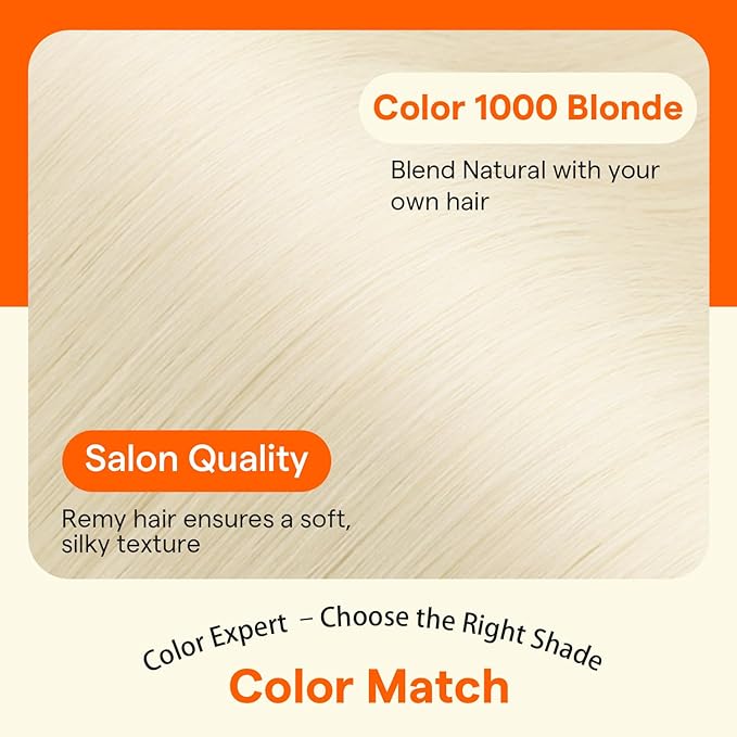 Full Shine Blonde Seamless Hair Extensions Clip Ins, Color 1000 Blonde Seamless Clip in Hair Extensions Human Hair, PU Weft Invisible Straight Remy Hair Add Volume&Coverage, 4Pcs 12 Inch 55 Grams