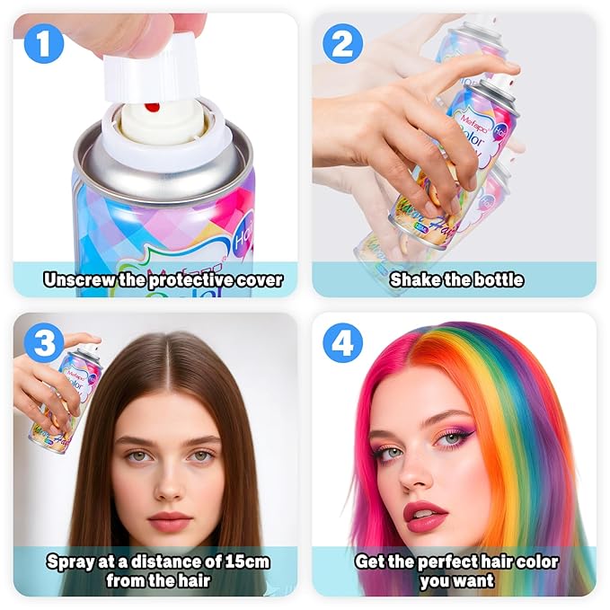 Christmas Orange Hair Spray Temporary for Kids Women, Orange Hair Dye, Washable Root Touch Up Hair Color Spray,One-Time Use Hair Color Wax Pomades for Party Makeup,Cosplay,Crazy Hair Day(120ML)