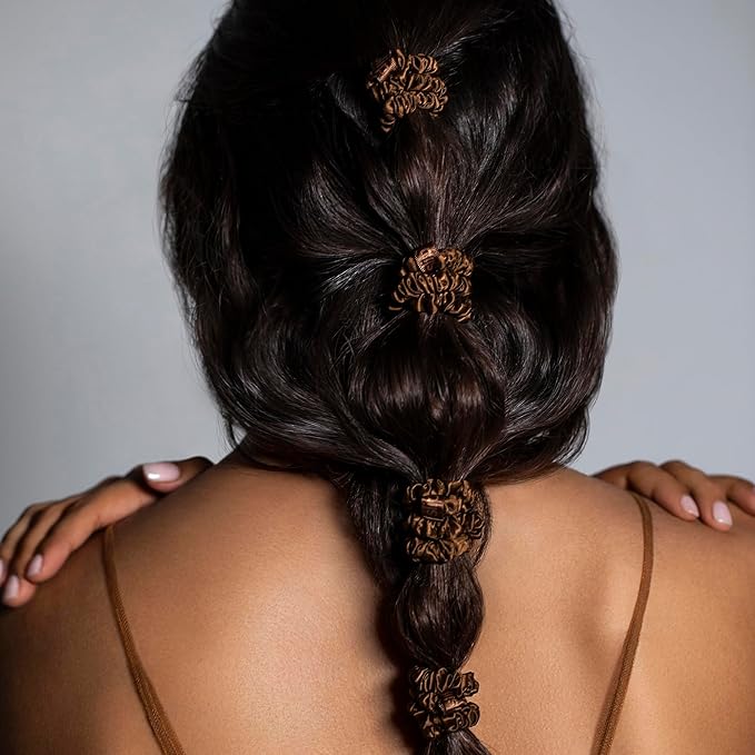 SLIP Amazon Exclusive Skinny Scrunchies: Anti-Crease, Anti-Breakage Slipsilk™ Design Protects Delicate Hair | Includes 3 Pure Silk Scrunchies, Fresh