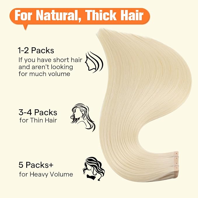 Full Shine Invisible Tape in Hair Extensions Human Hair Color 60 Bleach Blonde 20Inch Blonde Human Hair Tape in 20PCS 50G Holed Tape in Extensions PU Weft for Wedding Brazilian