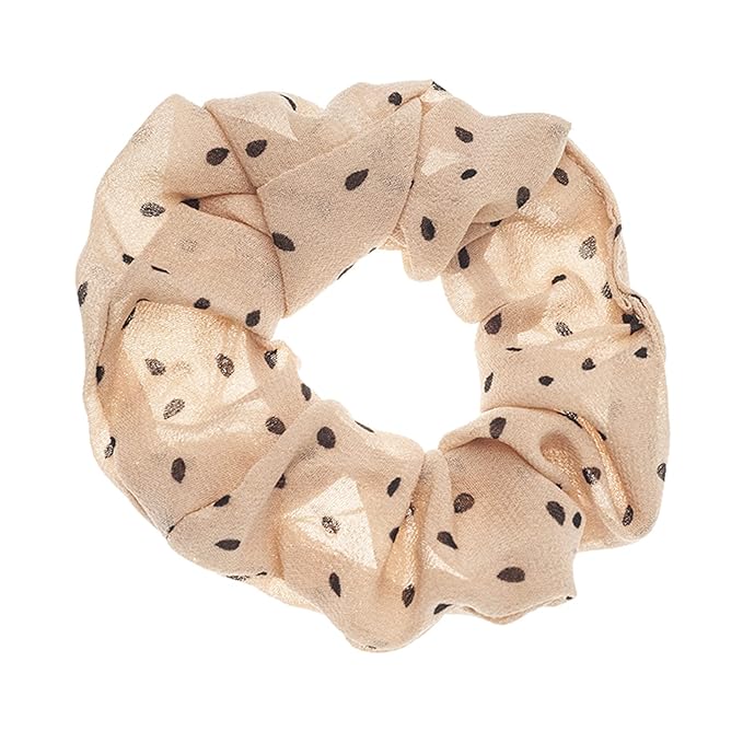 LOOKSEVEN Polka Dot Hair Scrunchies, 6PCS Bandana Scrunchy Hair Ties, Scrunchies Hair Ties for Women. (Polka Dot)