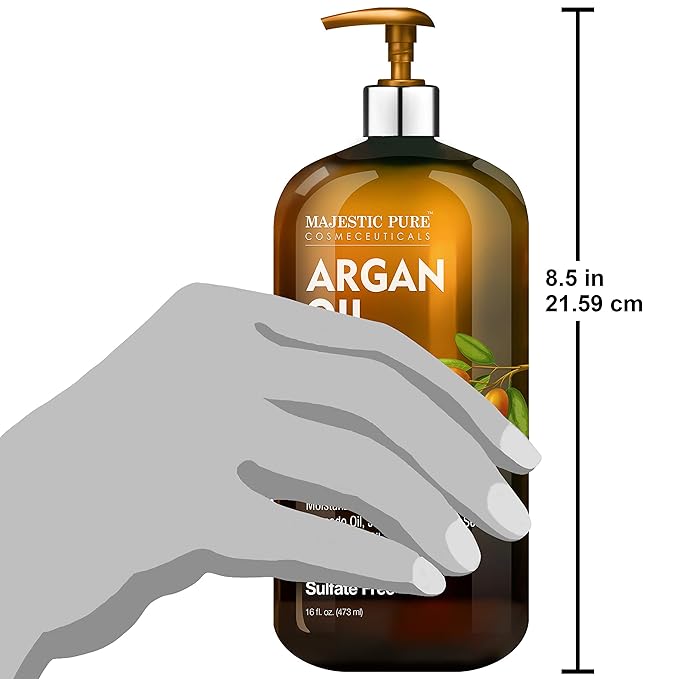 MAJESTIC PURE Argan Oil Shampoo and Conditioner Set | Nourishing & Promotes Soft and Silky Hair | Sulfate Free | For All Hair Types, Men and Women - 2 x 16 fl oz