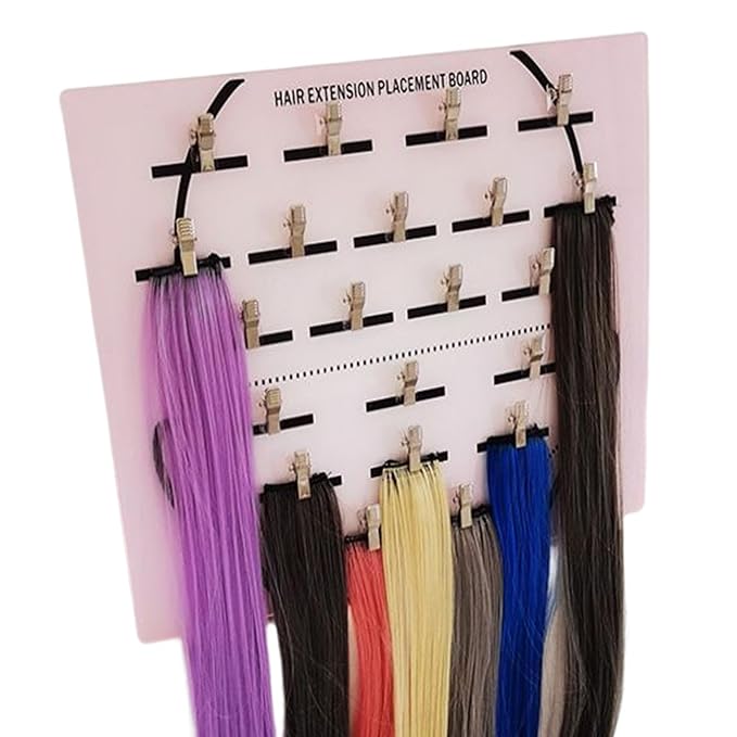 Extension Holder - Wig Sectioning Display Plates, Secure Clip Design, Clip-In Wig Grafting Plate, Time Saving Acrylic Hair Separator Board | Professional Grafting Plate for Hairpieces Home Salon Appl