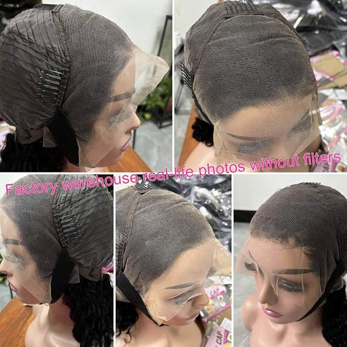 32 Inch 13x4 Lace Front Wigs Human Hair 180% Density Body Wave HD Lace Frontal Wigs Human Hair Pre Plucked Glueless Wigs for Women 100% Virgin Human Natural Color