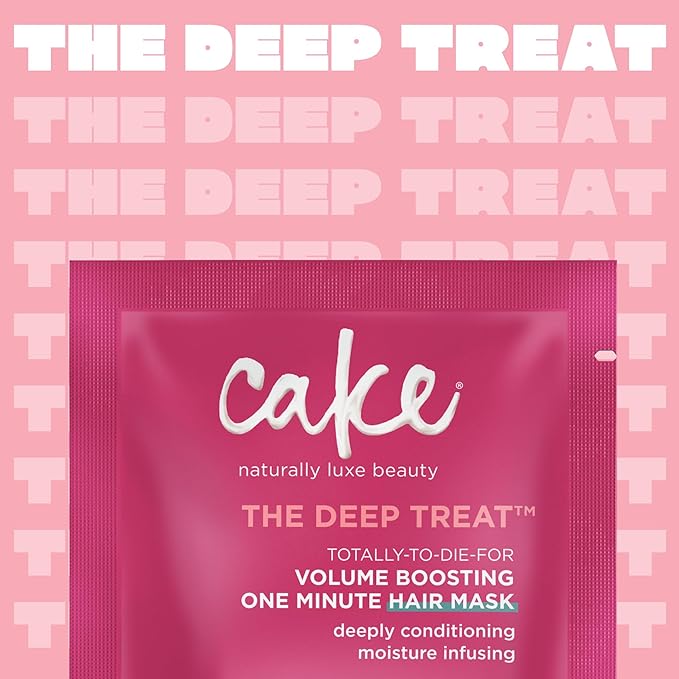 Cake Beauty Travel Hair Mask Set – Volumizing & Moisturizing Deep Treatment for Dry Hair – Hydrolyzed Rice Protein – TSA-Friendly, 3 x 1.76 oz Value Pack