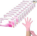 Disposable Gloves Small, Nitrile and Vinyl Blend Material Gloves, Latex Free 4 Mil 1000 Pc Food Grade Glove for Cleaning, Food Prep, Hair Dye, Tattoo, Pink