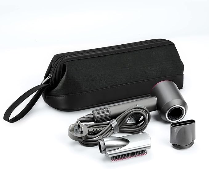 Portable Carrying Case for Dyson Airwrap Styler/Shark Flexstyle and Supersonic Hair Dryer - Waterproof, Anti-Scratch, Dustproof Organizer Storage Bag (Black)