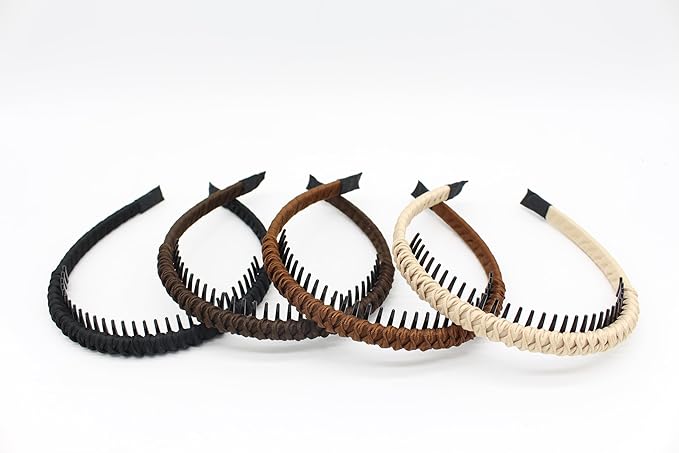 Spa Headbands for Washing Face or Facial.Can easily solve the problem of short hair on the forehead fashionable hair accessories are suitable for friends gatherings and shopping（A pack of 4）