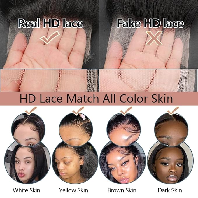 Deep Wave 13X6 HD Lace Front Wigs Human Hair Pre Plucked Brazilian Virgin Deep Curly Wigs with Baby Hair for Black Women Natural Black Color 200% Density 22 Inch