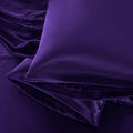 Aormenzy Satin Pillow Cases for Women Standard Size Set of 2, Purple Satin Pillowcase for Hair with Envelope Closure Silky Pillow Covers Wrinkle, Fade Resistant (20x26 Inches)