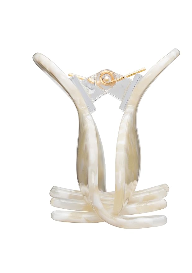France Luxe Couture Claw Hair Clip - Pavlova White