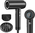 2026 Hair Dryer, 200,000 RPM Professional High Speed Blow Dryer with Diffuser for Women, 1200M Negative Ionic Hair Dryer with Brushless Motor, Low Noise Hair Blow Dryer for Home Travel Salon,Black