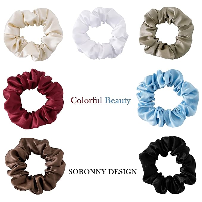 Mulberry Silk Hair Scrunchie, 100% Silk, No Damage for Frizz Prevention, Sleep and Night Scrunchie, Hair Accessories for Women (Wine Red)-1 Count