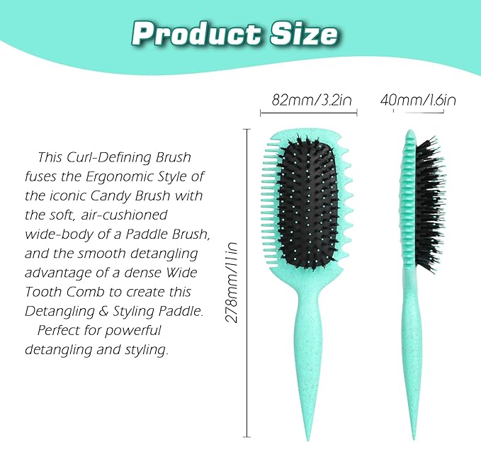 Candy Brush Curl Defining Hair Brush for Effortlessly Detangling Shaping and Styling Curls, Curl Brushes with EdgeLift for All Wet or Dry Hair Types for Women and Girl, Reduce Pulling and Frizzing