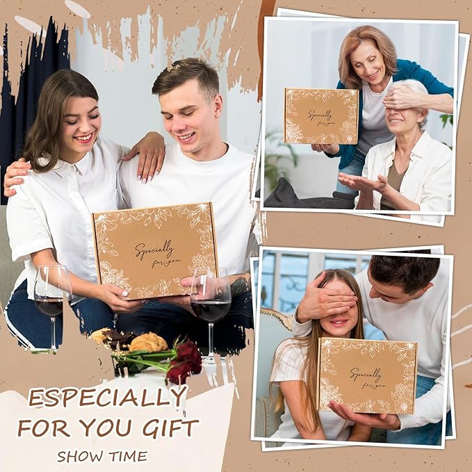 Birthday Gifts for Women, Get Well Soon Self Care Package Box, Thinking of You Inspirational Sympathy Gift Basket, Unique Sending Hug Baskets Feel Better for New Mom Wife Friend Sister (Ivory)