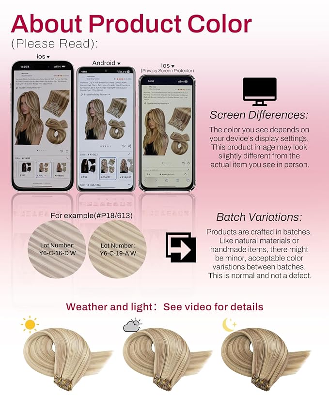Moresoo Real Human Hair Extensions Clip ins Highlighted Blonde Clip in Human Hair Extensions Golden Blonde with Medium Blond Remy Straight for Wedding Long 80g/5pcs 20 inch
