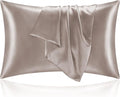 BEDELITE Satin Pillowcase for Hair and Skin, Super Soft and Cooling Similar to Silk Pillow Cases 2 Pack with Envelope Closure, Gift for Women Men(20"x40" King Size, Rose Taupe)