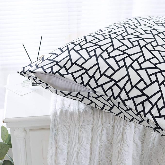 SLPBABY Silk Pillowcase for Hair and Skin with Hidden Zipper Print (King, Pattern25)