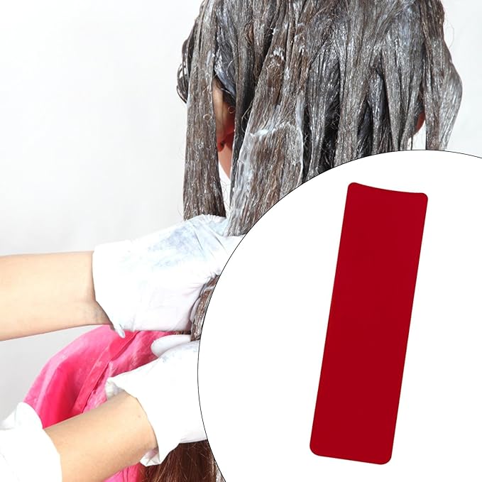 Generic Acrylic Hair Dyeing Board, Highlighting Board, Balayage Board,Hair Dye Sectioning Board for Barber, Shop, DIY, Red, 40x12cm