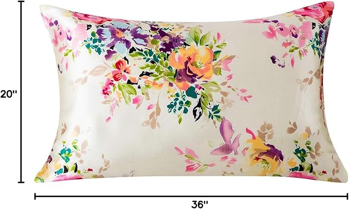 SLPBABY Silk Pillowcase for Hair and Skin with Hidden Zipper Print (King, Pattern5)