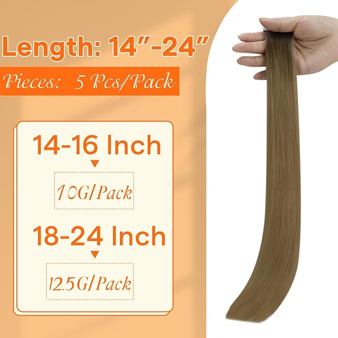 Full Shine Injection Tape in Human Hair Extensions Color R3 Dark Brown to 8 Light Brown Injected Tape in Hair Extensions Human Hair 16 Inch Silky Straight Hair 10Gram 5Pcs for Transitioning Hair