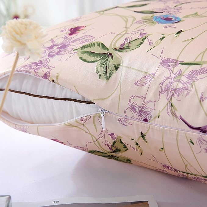 SLPBABY Silk Pillowcase for Hair and Skin with Hidden Zipper Print (King, Pattern1)
