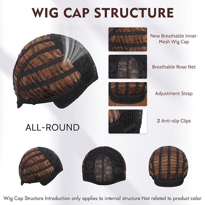Wig with Bangs for Women | 16 Inch Layered Body Wave Synthetic Wig | Heat Resistant Yaki Fiber Natural Looking Shoulder Length Wigs | Synthetic Wig for Daily Wear - Ombre Black to Copper Brown